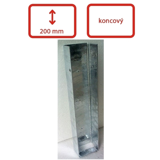 Obrázek z Stabilizační držák koncový pro podhrabové desky vysoké 200 mm