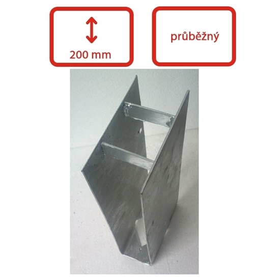 Obrázek z Stabilizační držák průběžný pro podhrabové desky vysoké 200 mm