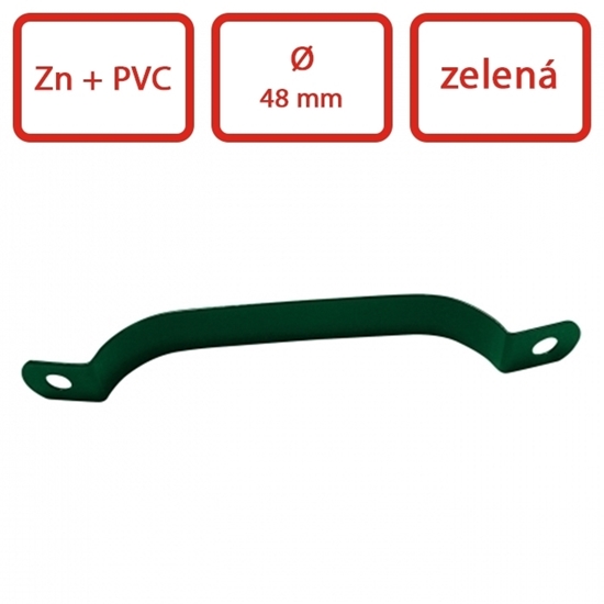 Obrázek z Objímka na sloupek pr. 48 mm ZN + PVC