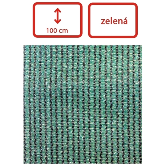 Obrázek z Stínící úplet zelený, výška 100 cm, role 10 m, 85% stínivost, 150g/m2